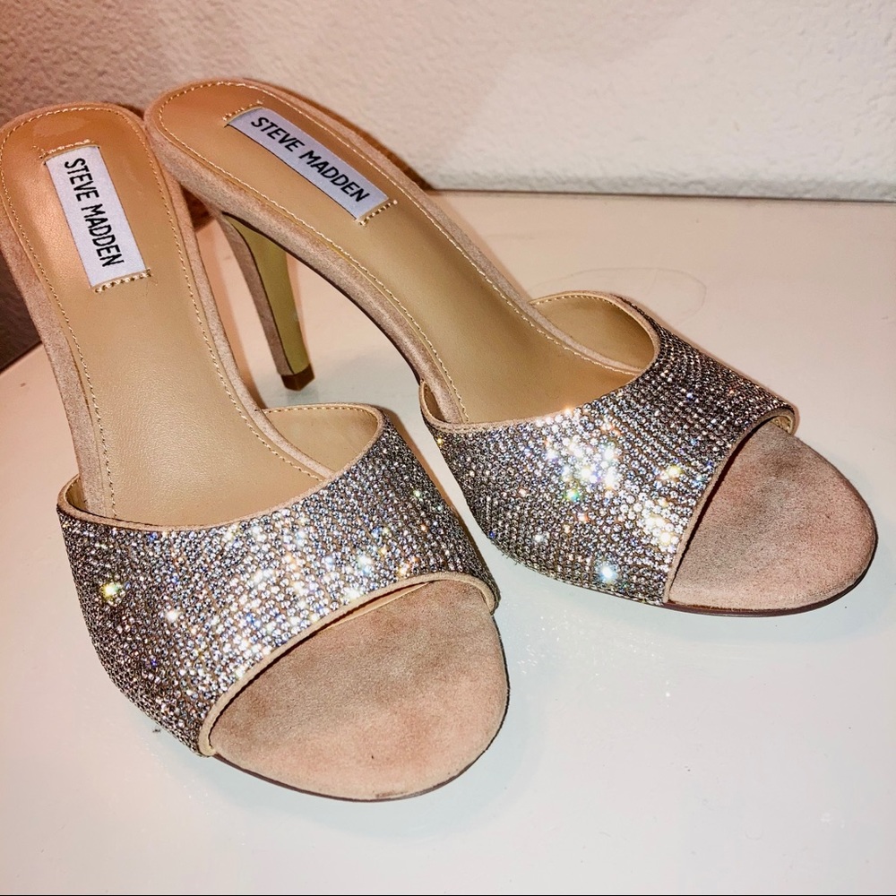 Steve Madden Erin Mule Sandal in Rhinestone